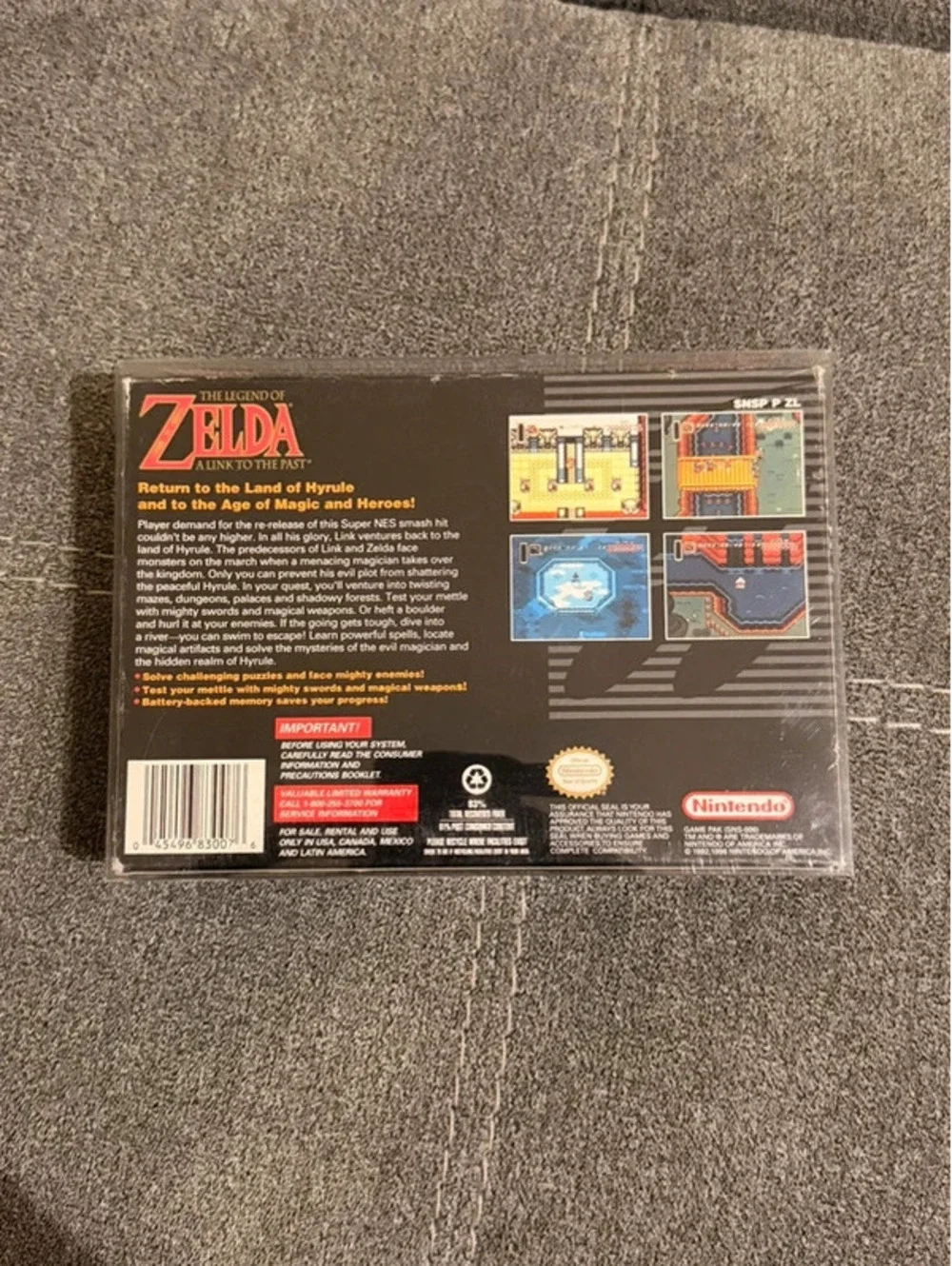 Zelda Link to the Past for Super Nintendo
